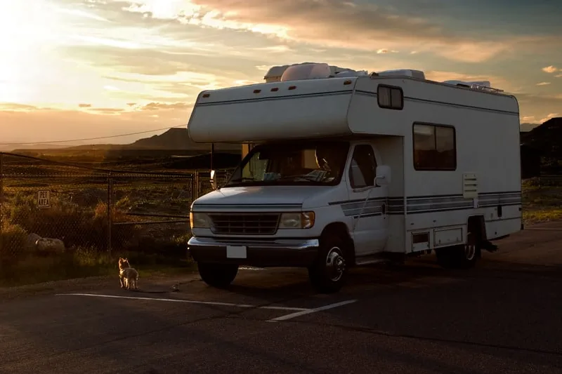 Kitchener RV motorhome ready for transport