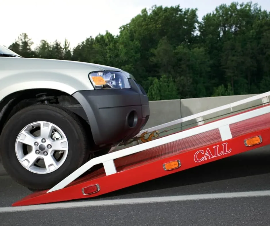 Kitchener local tow truck on residential street